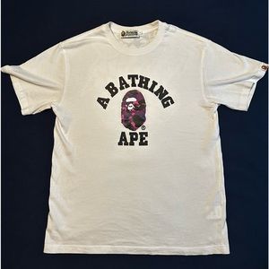 Color Camo College Tee White Purple